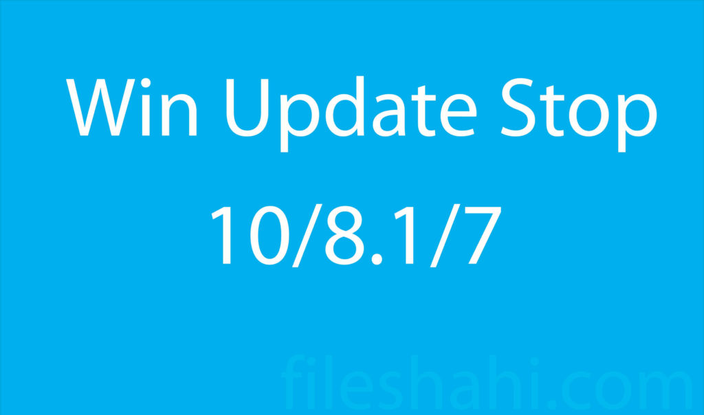 How To Disable Windows Update –Win Update Stop v1.4