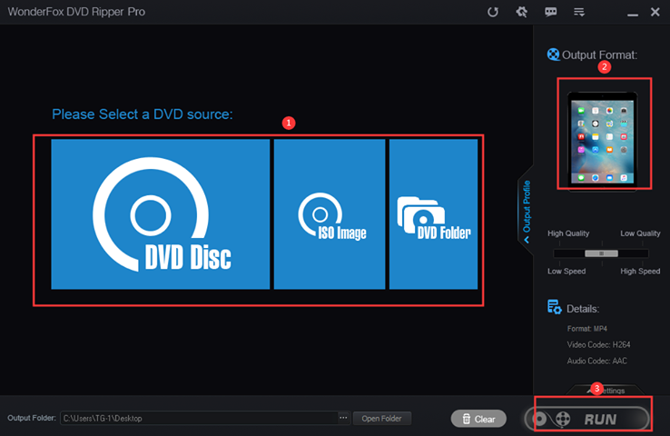 WonderFox DVD Ripper Pro Interface